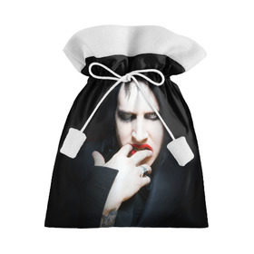 Подарочный 3D мешок с принтом Marilyn Manson в Кировске, 100% полиэстер | Размер: 29*39 см | Тематика изображения на принте: звезда | знаменитость | музыка | мэрилин мэнсон | певец | рокер