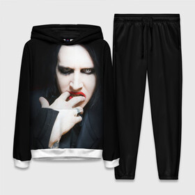 Женский костюм 3D (с толстовкой) с принтом Marilyn Manson в Кировске,  |  | звезда | знаменитость | музыка | мэрилин мэнсон | певец | рокер