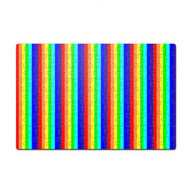 Пазл магнитный 126 элементов с принтом Радуга вертикальные полосы в Кировске, полимерный материал с магнитным слоем | 126 деталей, размер изделия —  180*270 мм | Тематика изображения на принте: вертикальные | жёлтый | зелёный | красный | оранжевый | полосы | радуга | синий | фиолетовый