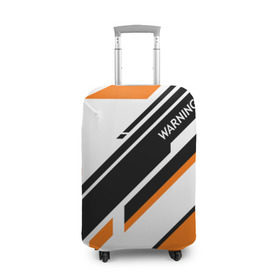 Чехол для чемодана 3D с принтом cs:go - Asiimov P90 Style в Кировске, 86% полиэфир, 14% спандекс | двустороннее нанесение принта, прорези для ручек и колес | asiimov | cs | csgo | азимов | кс