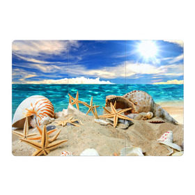 Магнитный плакат 3Х2 с принтом Морской пляж 4 в Кировске, Полимерный материал с магнитным слоем | 6 деталей размером 9*9 см | Тематика изображения на принте: море | отдых | отпуск | пляж | ракушки | туризм