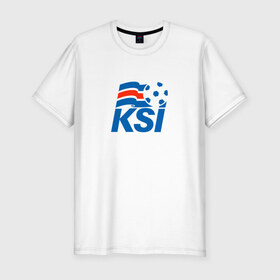 Мужская футболка премиум с принтом Сборная Исландии по футболу в Кировске, 92% хлопок, 8% лайкра | приталенный силуэт, круглый вырез ворота, длина до линии бедра, короткий рукав | 