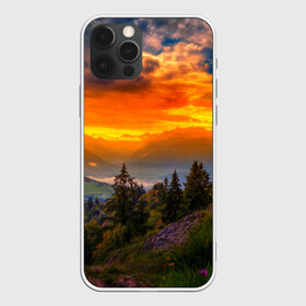 Чехол для iPhone 12 Pro Max с принтом Пейзаж в Кировске, Силикон |  | горы | закат | лес | новая | природа