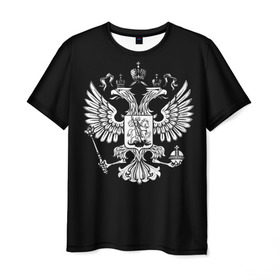 Мужская футболка 3D с принтом Двуглавый орел в Кировске, 100% полиэфир | прямой крой, круглый вырез горловины, длина до линии бедер | двуглавый орел
