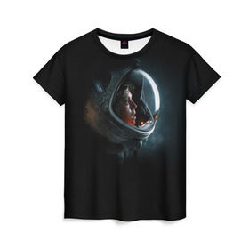 Женская футболка 3D с принтом Астронавт в Кировске, 100% полиэфир ( синтетическое хлопкоподобное полотно) | прямой крой, круглый вырез горловины, длина до линии бедер | кино | киногерой | кинофильм | космос | скафандр | супергерой. боевик