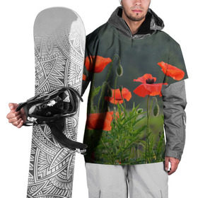 Накидка на куртку 3D с принтом Маки 6 в Кировске, 100% полиэстер |  | Тематика изображения на принте: маки | футболка с маками | цветы
