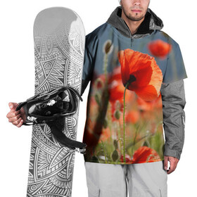 Накидка на куртку 3D с принтом Маки 8 в Кировске, 100% полиэстер |  | Тематика изображения на принте: маки | цветы