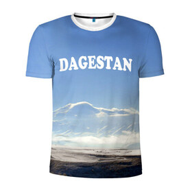 Мужская футболка 3D спортивная с принтом Дагестан 3 в Кировске, 100% полиэстер с улучшенными характеристиками | приталенный силуэт, круглая горловина, широкие плечи, сужается к линии бедра | дагестан | даги | кавказ