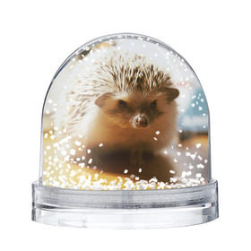 Снежный шар с принтом Ежик 4 в Кировске, Пластик | Изображение внутри шара печатается на глянцевой фотобумаге с двух сторон | еж | ежик | животные