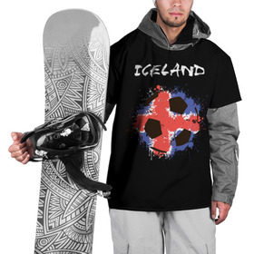 Накидка на куртку 3D с принтом Исландия в Кировске, 100% полиэстер |  | euro 2016
