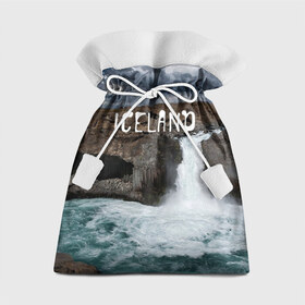 Подарочный 3D мешок с принтом Исландия. Водопад в Кировске, 100% полиэстер | Размер: 29*39 см | Тематика изображения на принте: исландия