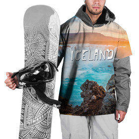 Накидка на куртку 3D с принтом Исландия. Водопад в Кировске, 100% полиэстер |  | исландия