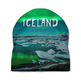 Шапка 3D с принтом Исландия в Кировске, 100% полиэстер | универсальный размер, печать по всей поверхности изделия | Тематика изображения на принте: исландия