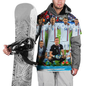 Накидка на куртку 3D с принтом Сборная Исландии по футболу в Кировске, 100% полиэстер |  | euro 2016