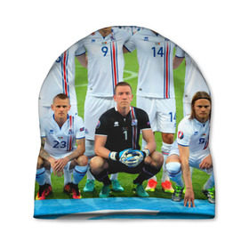 Шапка 3D с принтом Сборная Исландии по футболу в Кировске, 100% полиэстер | универсальный размер, печать по всей поверхности изделия | Тематика изображения на принте: euro 2016