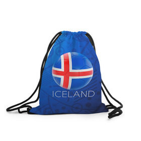 Рюкзак-мешок 3D с принтом Исландия в Кировске, 100% полиэстер | плотность ткани — 200 г/м2, размер — 35 х 45 см; лямки — толстые шнурки, застежка на шнуровке, без карманов и подкладки | Тематика изображения на принте: euro 2016