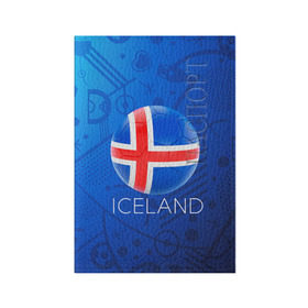 Обложка для паспорта матовая кожа с принтом Исландия в Кировске, натуральная матовая кожа | размер 19,3 х 13,7 см; прозрачные пластиковые крепления | Тематика изображения на принте: euro 2016