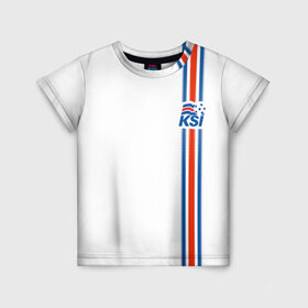 Детская футболка 3D с принтом Форма сборной Исландии по футболу в Кировске, 100% гипоаллергенный полиэфир | прямой крой, круглый вырез горловины, длина до линии бедер, чуть спущенное плечо, ткань немного тянется | Тематика изображения на принте: euro 2016