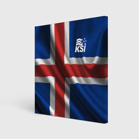 Холст квадратный с принтом Исландия в Кировске, 100% ПВХ |  | флаг