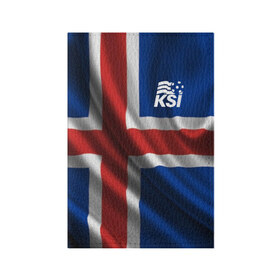 Обложка для паспорта матовая кожа с принтом Исландия в Кировске, натуральная матовая кожа | размер 19,3 х 13,7 см; прозрачные пластиковые крепления | Тематика изображения на принте: флаг