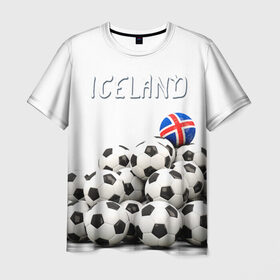Мужская футболка 3D с принтом Исландия в Кировске, 100% полиэфир | прямой крой, круглый вырез горловины, длина до линии бедер | euro 2016