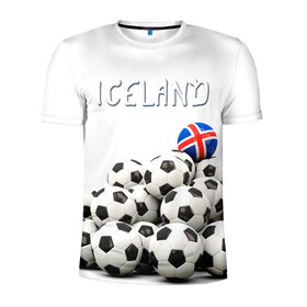 Мужская футболка 3D спортивная с принтом Исландия в Кировске, 100% полиэстер с улучшенными характеристиками | приталенный силуэт, круглая горловина, широкие плечи, сужается к линии бедра | euro 2016