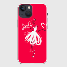Чехол для iPhone 13 mini с принтом Bride в Кировске,  |  | bride | team | девичник | девишник | жена | невеста | свадебный | свадьба