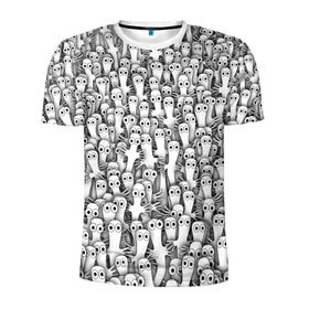 Мужская футболка 3D спортивная с принтом Хатифнатты в Кировске, 100% полиэстер с улучшенными характеристиками | приталенный силуэт, круглая горловина, широкие плечи, сужается к линии бедра | moomintroll | мумми тролль
