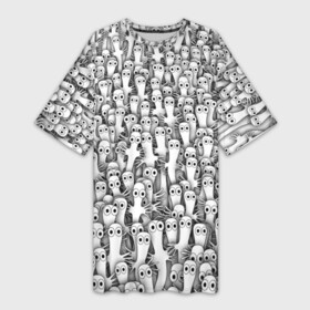 Платье-футболка 3D с принтом Хатифнатты в Кировске,  |  | moomintroll | мумми тролль