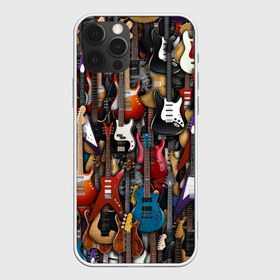 Чехол для iPhone 12 Pro Max с принтом Электрогитары в Кировске, Силикон |  | Тематика изображения на принте: fender | ibanez | ltd | stratocaster | гитара | инструмент | музыка | рок