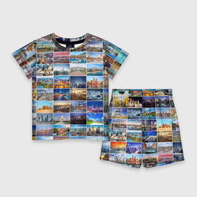 Детский костюм с шортами 3D с принтом Туризм (10х10) в Кировске,  |  | азия | берлин | вегас | венеция | воспоминания | города | достопримечательности | европа | египет | калифорния | каникулы | лондон | милан | москва | ностальгия | нью йорк | отдых | отпуск | память