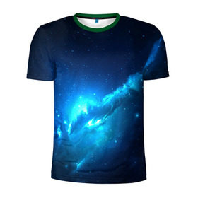 Мужская футболка 3D спортивная с принтом Вселенная в Кировске, 100% полиэстер с улучшенными характеристиками | приталенный силуэт, круглая горловина, широкие плечи, сужается к линии бедра | 3д | вселенная | гравитация | звезда | космос | новая
