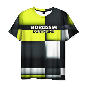 Мужская футболка 3D с принтом Borussia в Кировске, 100% полиэфир | прямой крой, круглый вырез горловины, длина до линии бедер | 