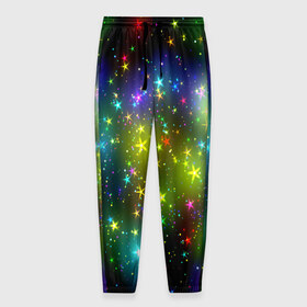 Мужские брюки 3D с принтом Звёзды в Кировске, 100% полиэстер | манжеты по низу, эластичный пояс регулируется шнурком, по бокам два кармана без застежек, внутренняя часть кармана из мелкой сетки | вселенная | галактика | звезды