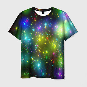 Мужская футболка 3D с принтом Звёзды в Кировске, 100% полиэфир | прямой крой, круглый вырез горловины, длина до линии бедер | вселенная | галактика | звезды