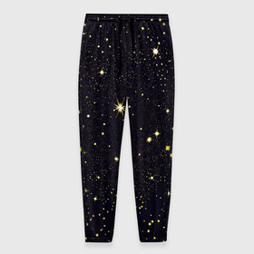 Мужские брюки 3D с принтом Stars в Кировске, 100% полиэстер | манжеты по низу, эластичный пояс регулируется шнурком, по бокам два кармана без застежек, внутренняя часть кармана из мелкой сетки | вселенная | галактика | звезды