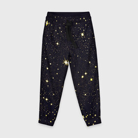 Детские брюки 3D с принтом Stars в Кировске, 100% полиэстер | манжеты по низу, эластичный пояс регулируется шнурком, по бокам два кармана без застежек, внутренняя часть кармана из мелкой сетки | вселенная | галактика | звезды