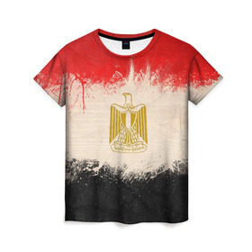 Женская футболка 3D с принтом Египет в Кировске, 100% полиэфир ( синтетическое хлопкоподобное полотно) | прямой крой, круглый вырез горловины, длина до линии бедер | африка | курорт | море | нации | санкции | страна | флаг