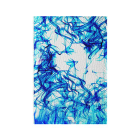 Обложка для паспорта матовая кожа с принтом Streak в Кировске, натуральная матовая кожа | размер 19,3 х 13,7 см; прозрачные пластиковые крепления | Тематика изображения на принте: дым | синий
