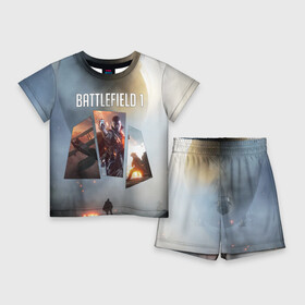 Детский костюм с шортами 3D с принтом Battlefield 1 в Кировске,  |  | Тематика изображения на принте: battlefield | батла | батлфилд