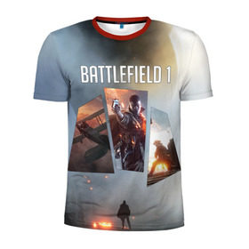 Мужская футболка 3D спортивная с принтом Battlefield 1 в Кировске, 100% полиэстер с улучшенными характеристиками | приталенный силуэт, круглая горловина, широкие плечи, сужается к линии бедра | battlefield | батла | батлфилд