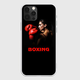 Чехол для iPhone 12 Pro Max с принтом BOXING в Кировске, Силикон |  | Тематика изображения на принте: бокс. box | боксёр | боксёрские перчатки | единоборства | спорт