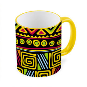 Кружка 3D с принтом Африка в Кировске, керамика | ёмкость 330 мл | Тематика изображения на принте: орнамент | цветной | этно | яркий