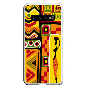 Чехол для Samsung Galaxy S10 с принтом Африка в Кировске, Силикон | Область печати: задняя сторона чехла, без боковых панелей | орнамент | этнический | этно | яркий