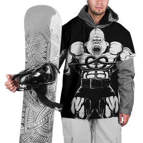 Накидка на куртку 3D с принтом Strongman в Кировске, 100% полиэстер |  | bodybuilding | gym | house | know | power | бодибилдинг | горилла | культуризм | сила | спорт | фитнес