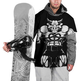 Накидка на куртку 3D с принтом Strongman в Кировске, 100% полиэстер |  | bodybuilding | gym | house | know | power | бодибилдинг | бык | культуризм | сила | спорт | фитнес