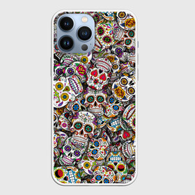 Чехол для iPhone 13 Pro Max с принтом Мексиканские черепа в Кировске,  |  | calavera | sugar skull | день мертвых | мексика | традиция | узоры | цветы