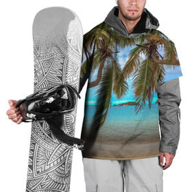 Накидка на куртку 3D с принтом Пальма в Кировске, 100% полиэстер |  | Тематика изображения на принте: море | отдых | отпуск | пальмы | пляж | солнце | туризм