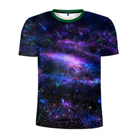 Мужская футболка 3D спортивная с принтом Вселенная в Кировске, 100% полиэстер с улучшенными характеристиками | приталенный силуэт, круглая горловина, широкие плечи, сужается к линии бедра | 3д | вселенная | гравитация | звезда | космос | новая