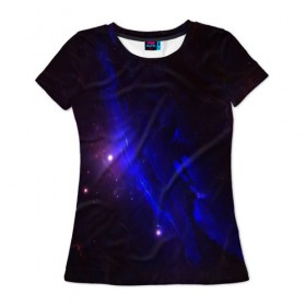 Женская футболка 3D с принтом Вселенная в Кировске, 100% полиэфир ( синтетическое хлопкоподобное полотно) | прямой крой, круглый вырез горловины, длина до линии бедер | 3д | вселенная | гравитация | звезда | космос | новая